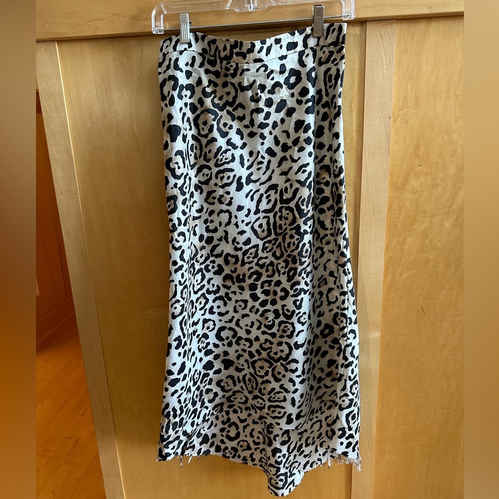 raey leopard skirt sz 8